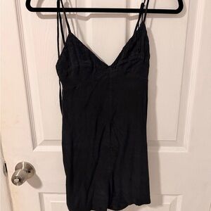 Zara Charcoal Spaghetti Strap Romper